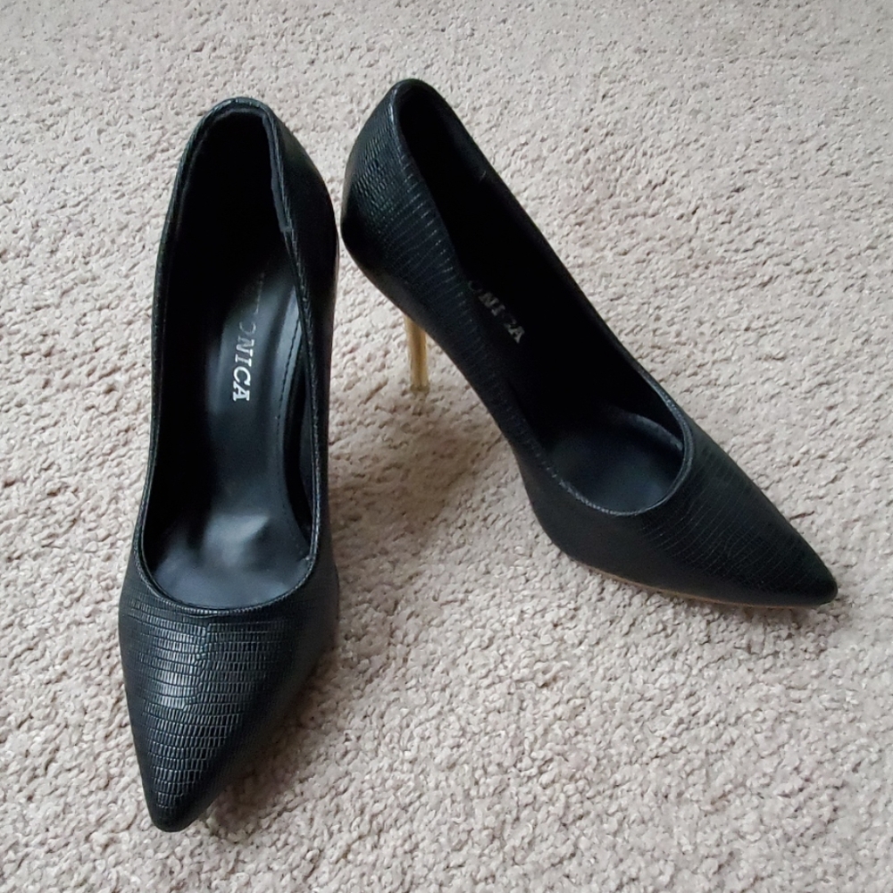 Snakeskin stilettos